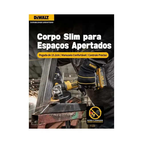 AMOLADORA ANGULAR DEWALT DCG404B XR 20V MAX SIN ESCOBILLAS 125MM - FOTO 4