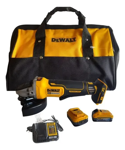 AMOLADORA ANGULAR DEWALT DCG413H2 + 2 BAT. CARGADOR Y BOLSO DCG413H2-AR - FOTO 2