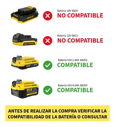 CARGADOR BATERÍAS IÓN DE LITIO 2AMP 20V STANLEY SC200-AR - FOTO 2