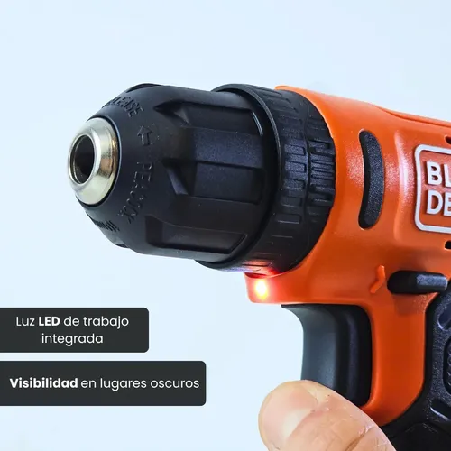 TALADRO PERCUTOR BLACK+DECKER BCD712VHD 12V CON BATERÍA, CARGADOR Y ACCESORIOS BCD712VHD-AR - FOTO 5