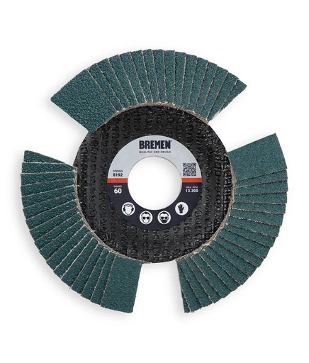 DISCO FLAP VISION 4-1/2" (Ø115X22MM) ZIRCONIO - 060 [10 UNID] BREMEN® (8192)