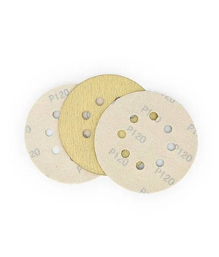 DISCO DE LIJA ANTI-EMPASTE [G 100] X 5 UNI P/LIJADORA ORB. 5" BREMEN® (7889)