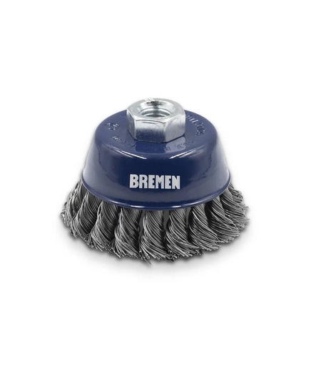 CEPILLO COPA 3" TRENZADO (AMOLADORA ANG.) BREMEN® (8049)