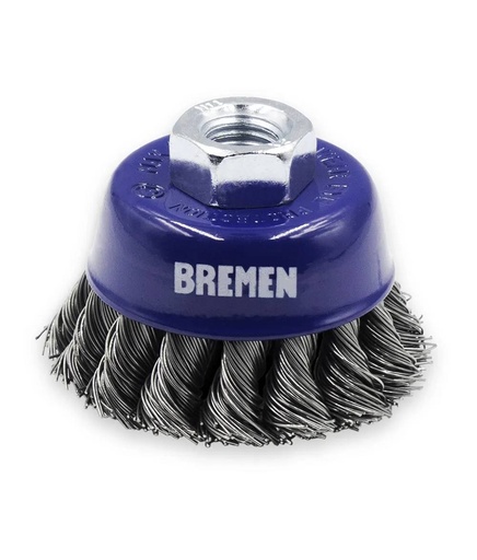 CEPILLO COPA 2 ½" TRENZADO (AMOLADORA ANG.) BREMEN® (8047)