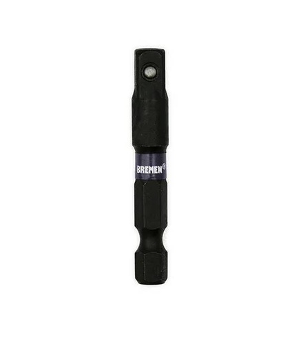 ADAPTADOR IMPACTO 1/4" HEXAGONAL X 1/4" CUADRADO MACHO ( 50MM) [3 UNID] BREMEN® (7872)