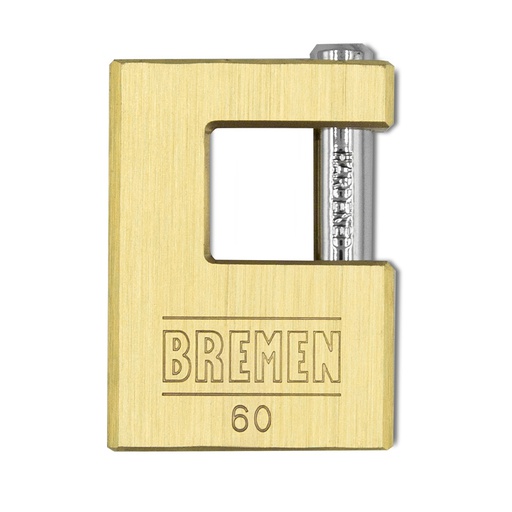 CANDADO DE BRONCE PERNO HORIZONTAL REFORZADO 60MM BREMEN® (7747)