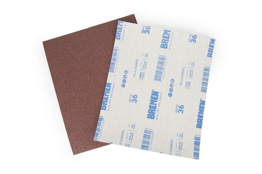 TELA ESMERIL [GRANO  40] X 25 UNI BREMEN® (7554)