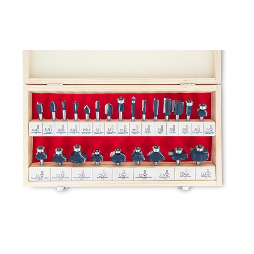 [BREFJ24] FRESA PARA ROUTER EN JUEGO X 24 PZS. BREMEN® (7620)