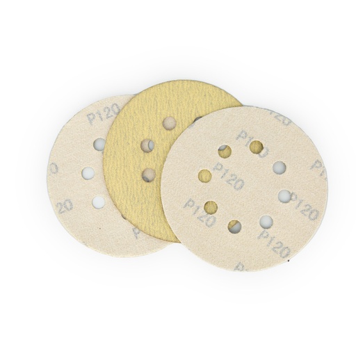 DISCO DE LIJA ANTI-EMPASTE [G 100] X 20 UNI P/LIJADORA ORB. 5"  BREMEN® (7604)