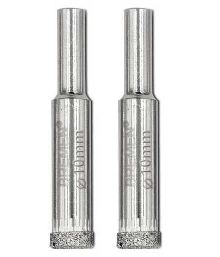 BROCA DIAMANTADA Ø 10MM [2 UNID] PARA VIDRIO Y PORCELANATO BREMEN® (7538)