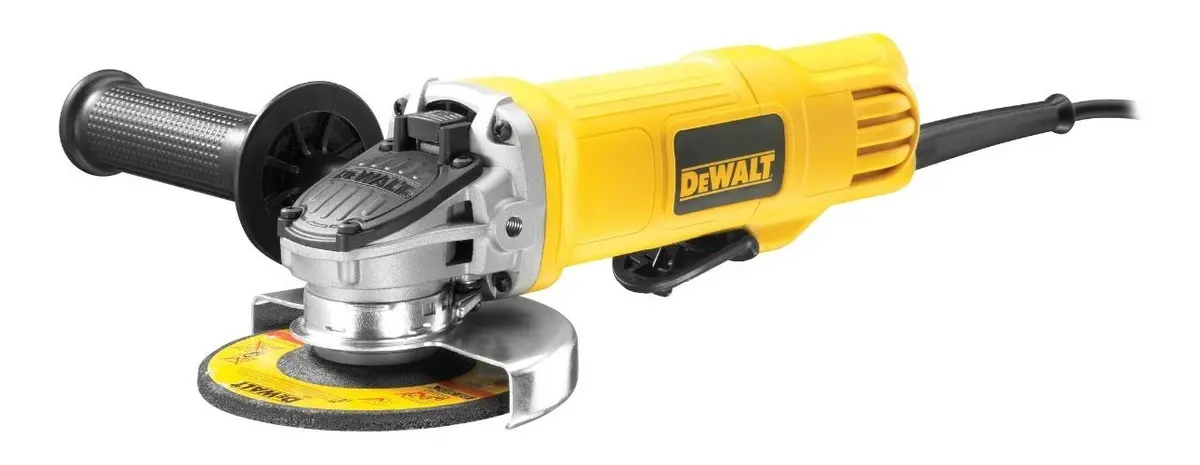 MINIAMOLADORA ANGULAR DEWALT ESMERILHADEIRA ANGULAR DWE4120 DWE4120 DE 50 HZ/60 HZ COLOR AMARILLO 900 W 220 V + ACCESORIO (DWE4120-AR)