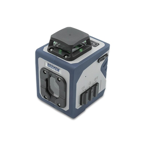 NIVEL LASER DE LINEA 1 X 360° LUZ VERDE [1 LÍNEA + 1 PLANO] BREMEN® (7722)