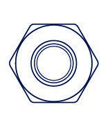 TUERCA AUTOFRENANTE (ZINCADO) UNC  [004]  3/8" X 16  (CAJA X 700) BREMEN®