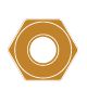 [TDSW13305] TUERCA ACERO (DICROMATADO DORADO) BSW    1/2" X 12  (CAJA X 400) BREMEN®