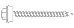 [THA14063] TORNILLO AUTOPERFORANTE C/ARANDELA  HEXAGONAL AGUJA (T 17)   14 X 2-1/2" (CAJA X 250) BREMEN®