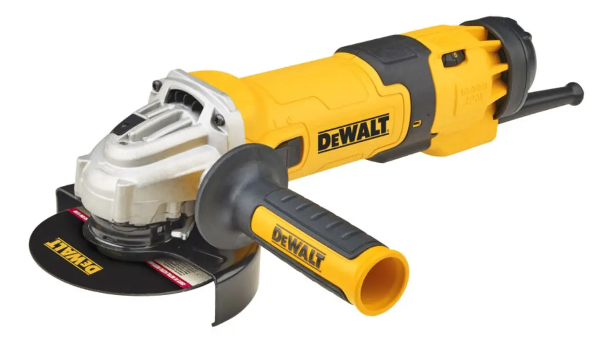 AMOLADORA ANGULAR DEWALT DWE4336-B2 4336 DE 50 HZ COLOR AMARILLO 1.5 KW 220 V + ACCESORIOS (DWE4336-AR)