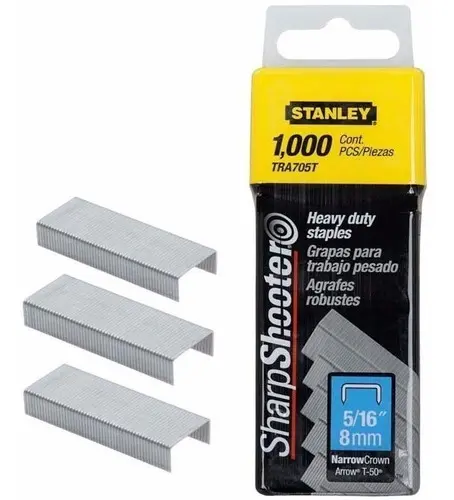 [705] GRAPAS DE ALTA RESISTENCIA 5/16 PULGADAS 8MM 1000 PIEZAS - STANLEY TRA705T