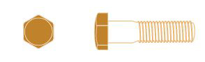 [BMA08055] BULON 8.8 MA HEXAGONAL  [048]  08 X 1.25 X 55 (CAJA X 200) BREMEN®
