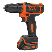 TALADRO ATORNILLADOR 12V 10MM BLACK+DECKER (BDCDD12C-AR)