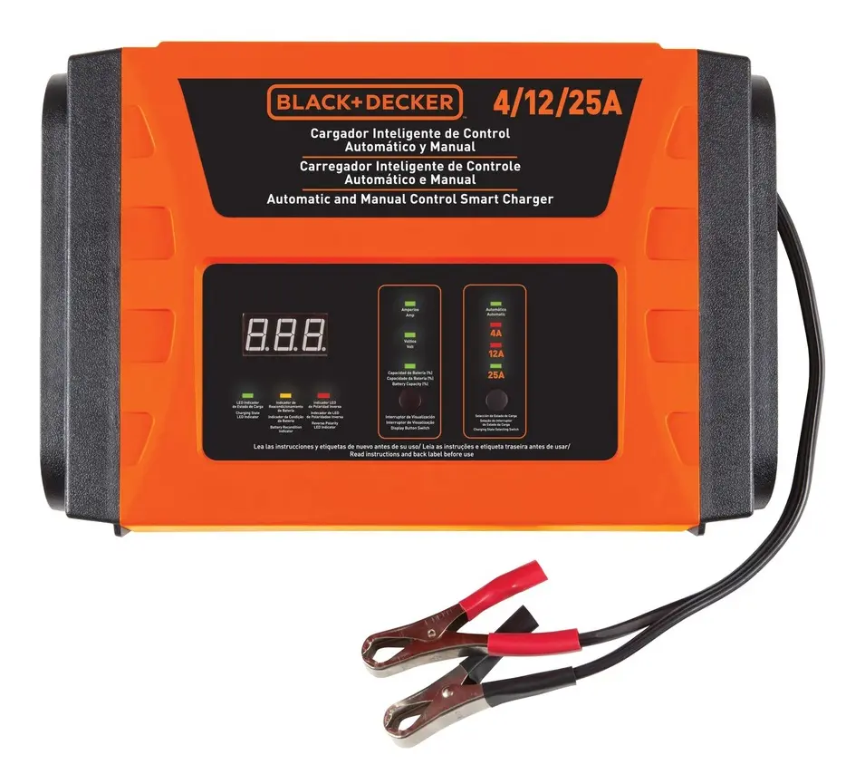 CARGADOR DE BATERIA INTELIGENTE BLACK DECKER 25AMP 540W BC25 (BC25-AR)
