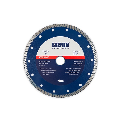 [BRED7TRF] DISCO DIAMANTADO  7"   TURBO FINO BREMEN® (6736)