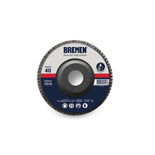 DISCO FLAP  7"  ZIRCONIO   (G.120) BREMEN® (7220)