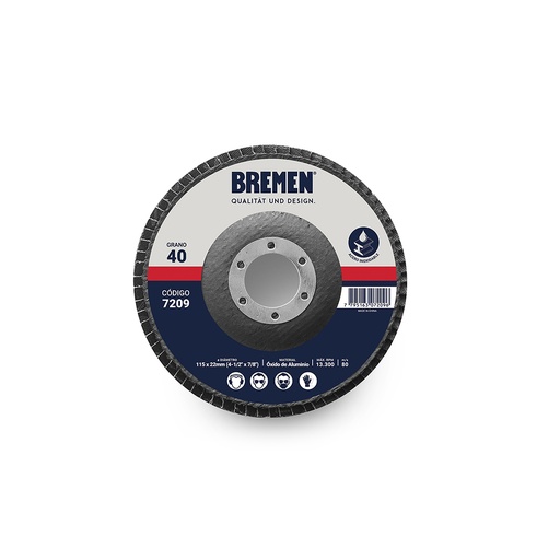 DISCO FLAP  4-1/2"  OXIDO DE AL   (G.  60) BREMEN® (7210)