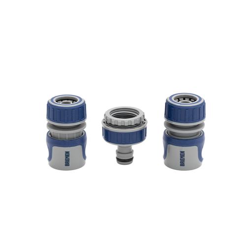 [8958] JARD. CONECTORES RAPIDOS PARA MANGUERAS DE 3/4" EN KIT BREMEN® (8958)