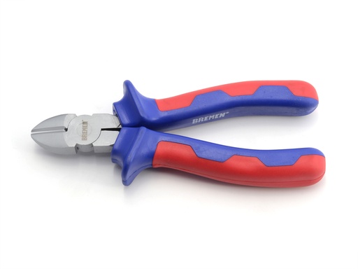 [BRECO8AR] ALICATE C/OBLICUO 8" AISLACION AZUL/ROJA BREMEN® (6340)