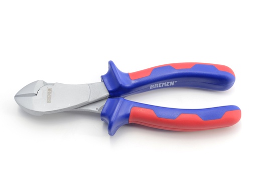 [BRECO7AR] ALICATE C/OBLICUO 7" AISLACION AZUL/ROJA BREMEN® (6339)