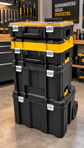 [DWST17TSTAK] COMBO VALIJA DEWALT TSTAK 4 MODULOS PORTAHERRAMIENTAS DEWALT NEGRO DWST17TSTAK