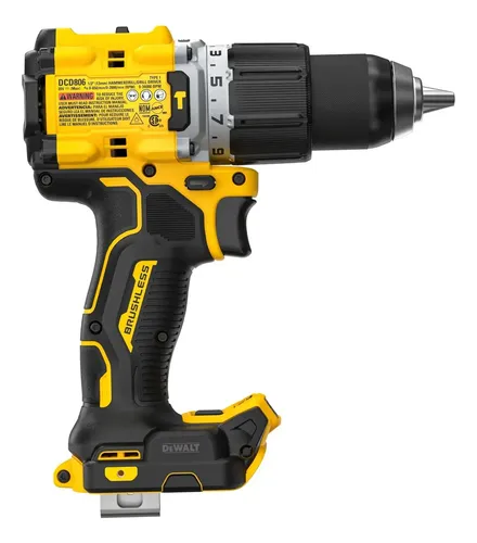 TALADRO PERCUTOR XR® 1/2 20V DEWALT DCD806B-B3 AMARILLO (DCD806B-B3)