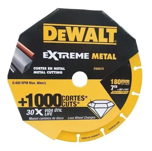 DISCO DIAMANTADO EXTREME CORTE METAL DE 7IN DW8570 DEWALT