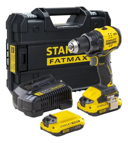 [SBD714D2T-AR] TALADRO ATORNILLADOR STANLEY SBD714D2T-AR 20V BRUSHLESS + 2 BATERÍAS + CARGADOR + MALETÍN