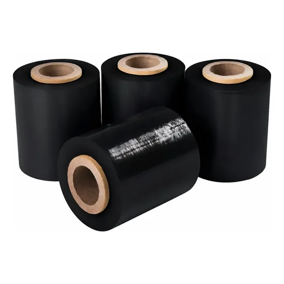 [PLA-ST-10-N-U] PLASTICOS — Film stretch negro 10 cm — 500 g aprox.
