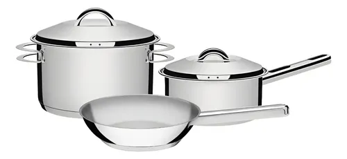 BATERÍA DE COCINA TRAMONTINA SOLAR ACERO INOXIDABLE (65500/130)