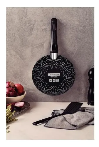 [28508/628] SARTEN 28CM TRAMONTINA PARIS TEXTURE C/ESPATULA ANTIADHERENT NEGRO