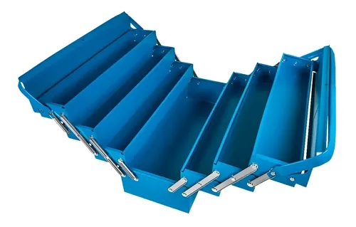 CAJA DE HERRAMIENTAS TRAMONTINA PARA ACORDEÓN CON 7 CAJONES, AZUL