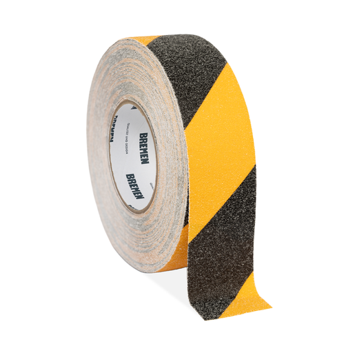 CINTA ADHESIVA ANTIDESLIZANTE 50MMX18M BREMEN® [AMARILLA Y NEGRA] (8826)