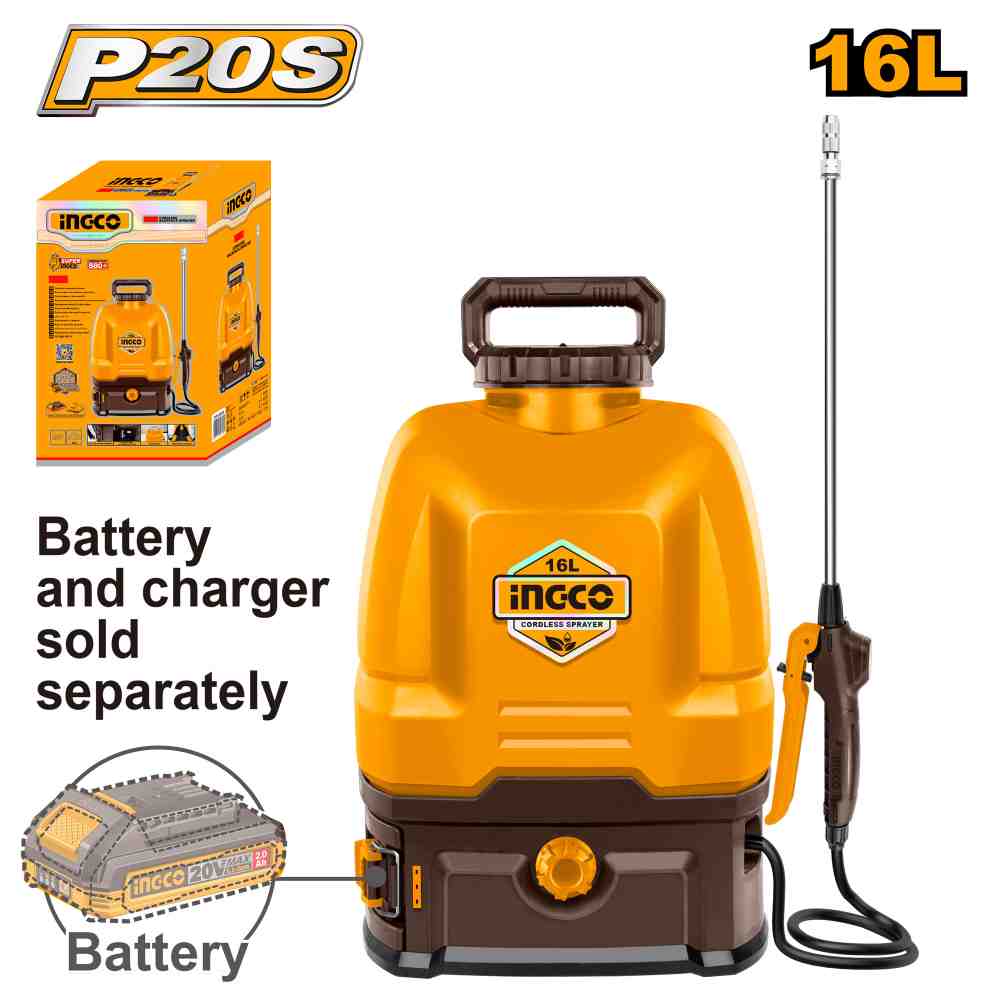 [CSPLI2016] PULVERIZADOR 16L 20V (NO INCLUYE CARGADOR NI BATERIA) INGCO (CSPLI2016)