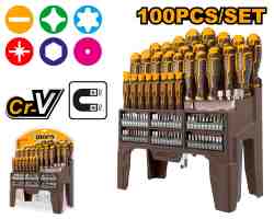 [HKSD10028] SET 100 PIEZAS DESTORNILLADORES INGCO (HKSD10028)