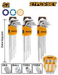 [HHKSET0271] 27 PCS HEX KEY AND TORX KEY SET INGCO (HHKSET0271)