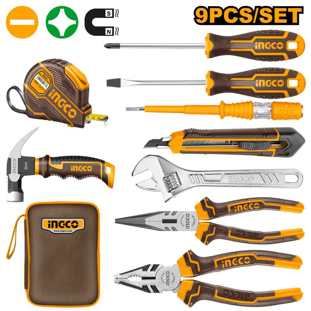 SET DE HERRAMIENTAS 9 PCS INGCO (HKTH20809)
