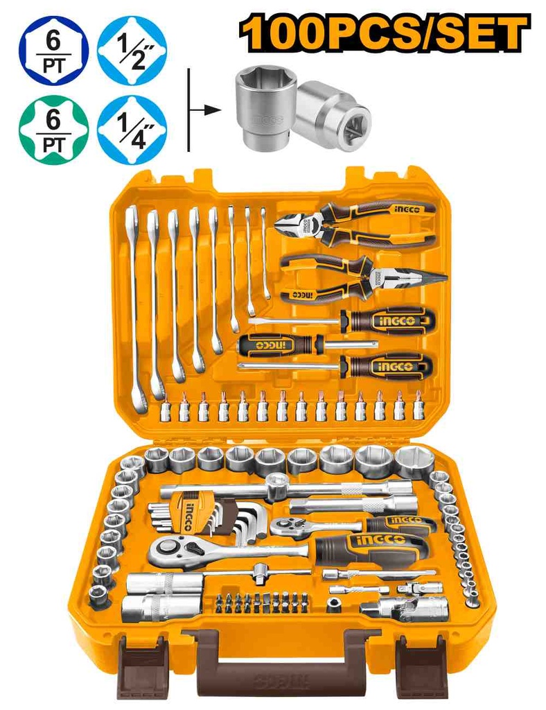 100PCS SET COMBINADO INGCO (HKTHP21001)