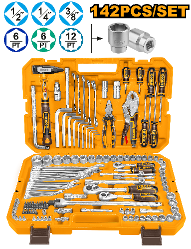 142PCS SET COMBINADO INGCO (HKTHP21421)