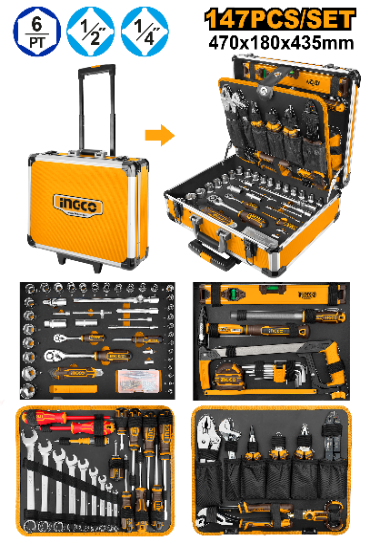 SET VALIJA 147 PIEZAS INGCO (HKTHP21471)