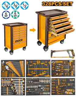 CARRO DE 328 PCS SET COMBINADO INGCO (HTCS273281)