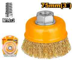 CEPILLO COPA ALAMBRE RIZADO 3" INGCO (WB10751)