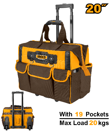 BOLSO RÍGIDO CON RUEDAS DE 20 " MAX 20 KG INGCO (HRRTB2015)