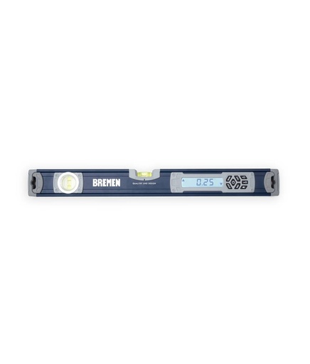 NIVEL ALUMINIO CON INCLINOMETRO DIGITAL 2 GOTAS IMANTADO 600MM BREMEN® (8670)